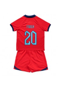 Engeland Phil Foden #20 Babytruitje Uit tenue Kind WK 2022 Korte Mouw (+ Korte broeken)